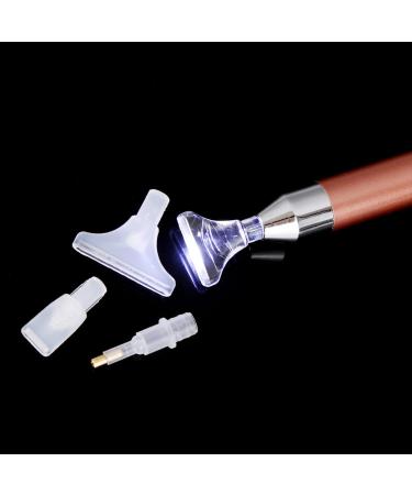 KOqwez33 Nail Art Dotting Pen Diamond Painting Accessory Kit Luminous LED Design Aluminium Alloy Luminous Diamond Painting Pen Rose Gold - Buy Online on GoSupps.com