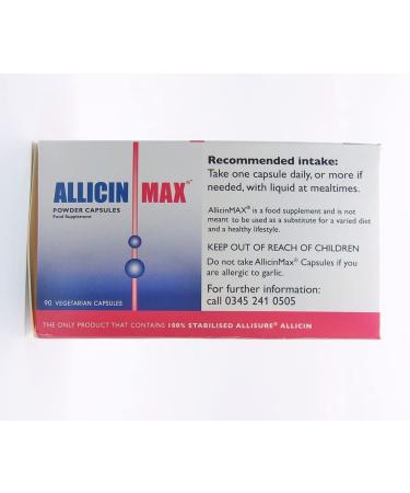 Allicin Max 100% Pure Allicin 90vcaps (2 Pack) - Powerful Allimax Supplement - Buy Online on GoSupps.com