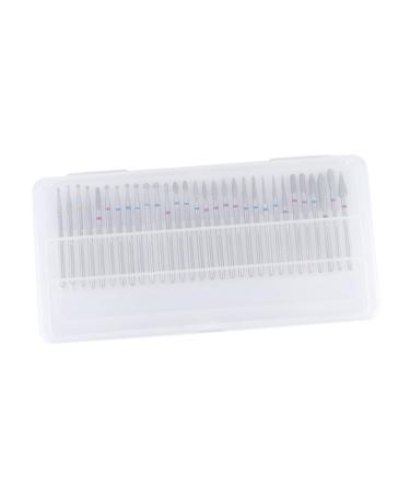 FRCOLOR 1 Box Nail Goue Lemon Cocktail Straws Nail Care Polishing Drill Abacus Decor Acrylic Nail File Drill Bit Cylinder Head Grinding Nailer Nail Drill Manicure Nail Polish