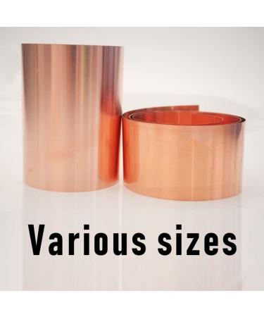 Tynulox 110 Copper Sheet Roll 0.3mm x 100mm x 1M - Copper Foil Strip for Jewelry, Crafts, Repairs - Electrical Grade Metal Roll - Buy Online on GoSupps.com