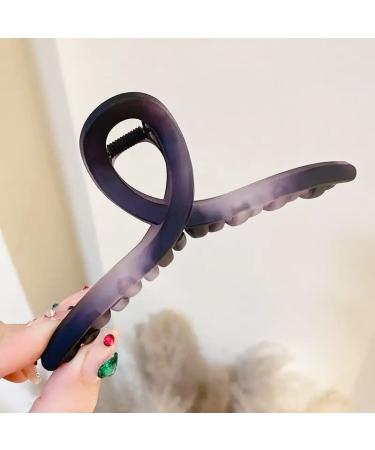 Large Hair Claw Clip for Women | Non-Slip Matte Banana Clip | Strong Hold Jaw Clip | Butterfly Purple Design - Buy Online on GoSupps.com