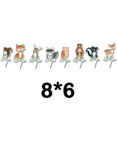Woodland Party Cupcake Toppers - 48pcs Woodland Theme Baby Shower & Birthday Decorations - Buy Online on GoSupps.com