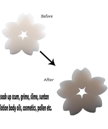 Hot Tub Scum Absorber - Reusable Oil Absorbing Sponge Effective Oil Scum Grime Remover Cherry Blossom Scumbug Hot Tub Accessories for Spa Swimming Pool/a A: 1 - Buy Online on GoSupps.com