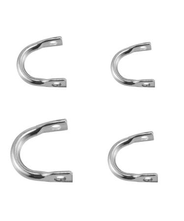 Dr.Fish 100PCs Fishing Clevis Easy Spin Spinner Clevis Fishing Spoon Spinnerbait Parts Accessory Inline Spinner Making Freshwater Saltwater Silver #2(1/5")