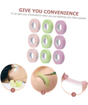 Housoutil 9 Rolls Lash Tape Adhesive Lash Tape Pink Tape Under Eye Tapes Under Eye Patch Makeup Tape Lash Tools Eye Skin Tape Eyelash Blindfold Non-woven Fabric - Buy Online on GoSupps.com