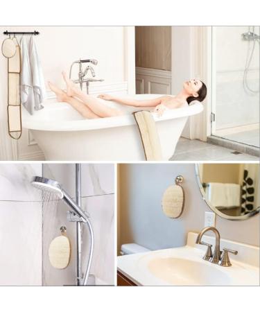 Lumos Living Premium Natural Loofah Exfoliating Shower Set - Large Back Scrubber & Sponge Pad - Buy Online on GoSupps.com