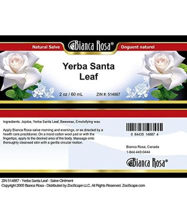 Bianca Rosa Yerba Santa Leaf - Salve Ointment (2 oz ZIN: 514887) - 2 Pack - Buy Online on GoSupps.com