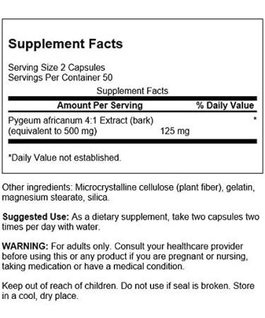 Swanson Pygeum 100 Capsules - Natural Support for Prostate Health - Buy Online on GoSupps.com