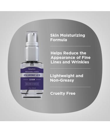 Piping Rock Hyaluronic Acid Serum for Face - Moisturizing & Cruelty-Free | 1 fl oz | International Shipping Available - Buy Online on GoSupps.com