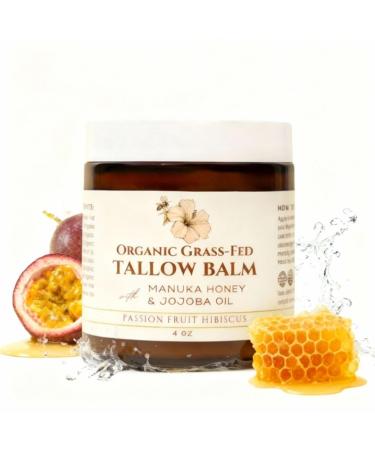 Eavara Grass-Fed Beef Tallow Balm for Eczema & Psoriasis - Safe for Dry & Sensitive Skin, Moisturizing Cream with Manuka Honey, Jojoba Oil, & Beeswax - Use on Face and Body