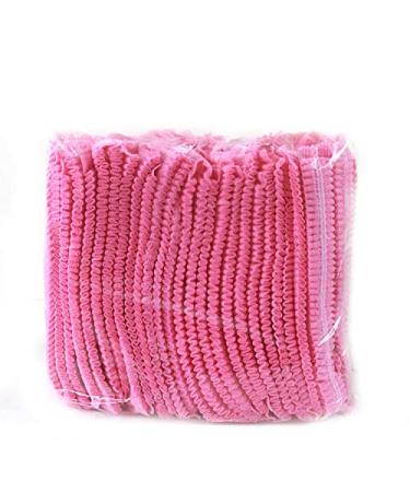 Disposable cap Mob Caps Hair Net Cap 100pcs elastic Free Size for Cosmetics  Beauty  Kitchen  Cooking  Home Industries  Hospital (Pink)