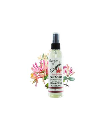 Honeysuckle Scented Hair Sheen Spray for All Types of Hair 4oz | Alcohol-Free Hair Shine Spray for Natural & Chemically Treated Hair | Hydrating Hair Oil Spray for Dry Damaged Hair.