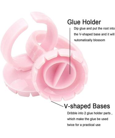Lizusidtsy Glue Rings Lash Ring for Glue Lash Glue Ring Holder Blooming Eyelash Glue Holder 400Piece - Buy Online on GoSupps.com