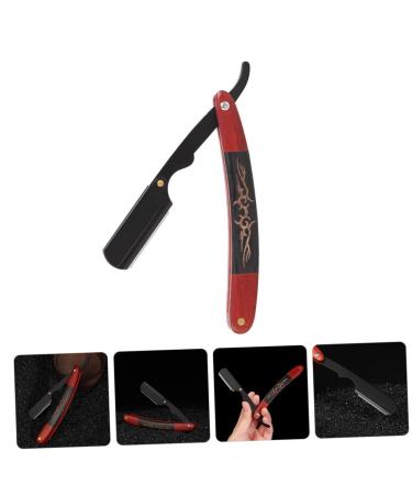 Minkissy Foldable Razor Manual Beard Shaver & Rustproof Steel Knife Holder for Mustache & Beard Styling - Buy Online on GoSupps.com