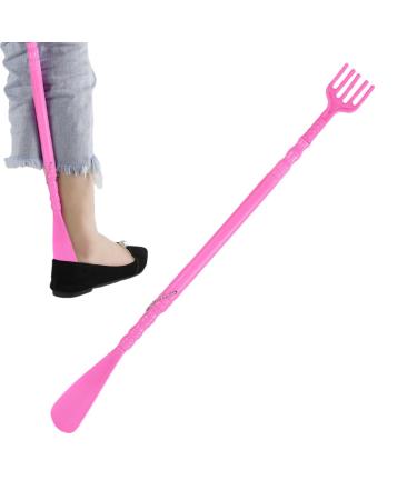 Back scratch shoe open - ergonomic back scratch claw - Shoe opener pick -itching relief of portable Long handle for men women rose