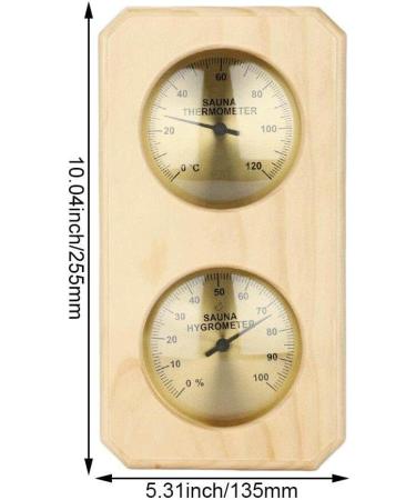 HiyyFloy Wooden Sauna Thermometer & Hygrometer | Digital Sauna Room Accessories for Accurate Temperature & Humidity Control - Buy Online on GoSupps.com