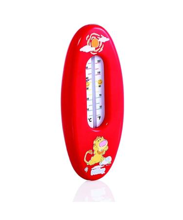 Nuby Bath Thermometer Floats on Water Readings in Degrees Celsius & Fahrenheit Red