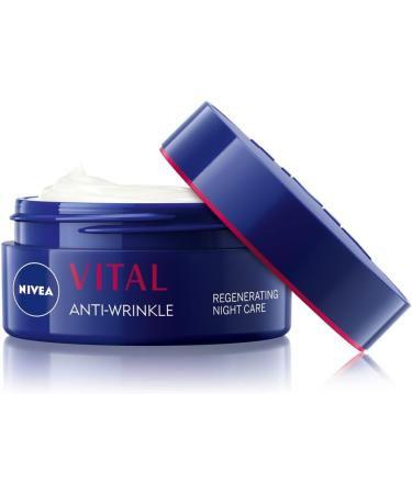 NIVEA VITAL Intensive anti-wrinkle night care for mature skin facial care with calcium pearl extracts and natural grape seed oil night cream to support skin regeneration - Buy Online on GoSupps.com