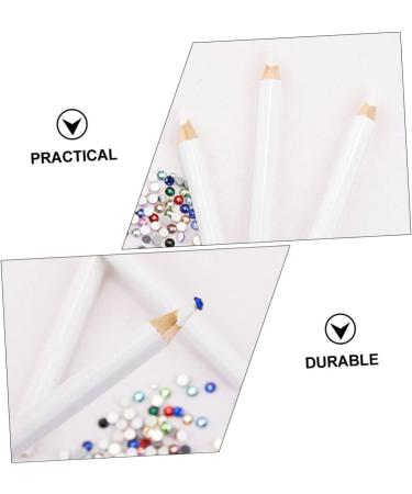 DOITOOL 120 Pcs Nail Point Drill Pencil Nail Art Tool Nail Dotting Pen Sticky Dotting Pen Rhinestone for Nails Rhinestone Picker Pen Rhinestone Picker Tool White Dot Wood Nail Pen - Buy Online on GoSupps.com