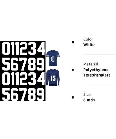 22-Piece Iron On Numbers Set (0-9) 8 Inch - Perfect for Team Uniforms - Football, Basketball, Baseball - Buy Online on GoSupps.com