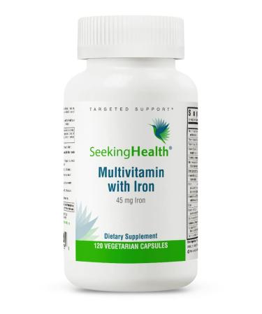 Seeking Health Multivitamin with Iron 45 mg Chelated Iron Active B Vitamins Plus L-5-MTHF Supports Healthy Immune System and Energy Production Vegetarian Capsules (120 capsules)*