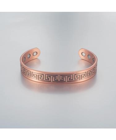 Enermagix Magnetic Copper Bracelets for Men & Women - 99.9% Solid Copper Powerful 3514 Gauss Magnets - Buy Online on GoSupps.com