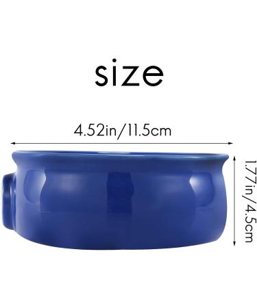 Dasertoe Ceramic Men's Shaving Mug - Wide Opening Bowl for Brush & Soap - Royal Blue - Buy Online on GoSupps.com