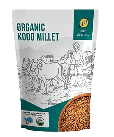 B&B Organics Kodo Millet (1.1 lb / 500 g) (Indian Millet | Gluten free | Whole grain | USDA Certified)