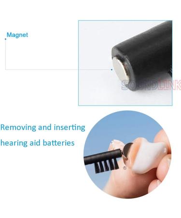 JIAHAO Hearing Aid Aids Cleaning Brush with Wax Loop Battery Magnet ABS & Nylon Material (Pack of 3) - Buy Online on GoSupps.com