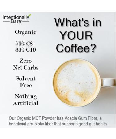 Intentionally Bare Organic MCT Oil Powder - French Vanilla - Zero Net Carbs & No Grit Keto Paleo Vegan - 70% C8 | 30% C10 - Excellent in Coffee Tea Shakes & Smoothies - 40 Servings French Vanilla 40 Servings - Buy Online on GoSupps.com