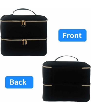 Tebinzi Nail Polish Organizer for 40 Bottles & Nail Lamp | Black Travel Storage Bag for Manicure Set | Ideal eCommerce Solution - Buy Online on GoSupps.com