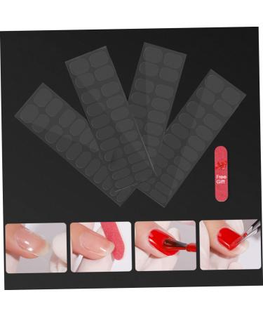 VINTORKY 10 Sheets Nail Stickers Nail Polish Sticker Clear Gel Strip Nail Art Sticker Gel Transparent Nail Strips Clear Fingernail Polish Semi Cured Gel Nail Wrap Kit Gels Double Sided Tape - Buy Online on GoSupps.com