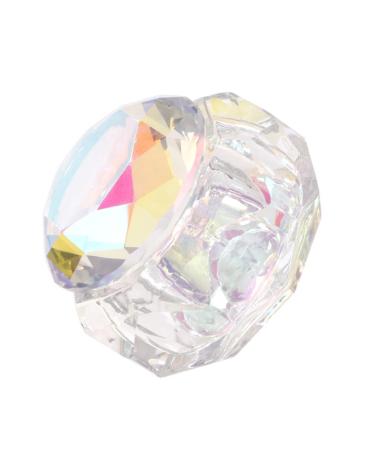 FRCOLOR Crystal Glass Slico Cosmetic Money Cabinet Key Safe Safety Weible Nail Cup Crystal Nail Styling Tool Nail Dappen Bowl Nail Bowl Care Tool Pen Holder Women