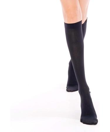 Sheer Compression Stockings for Women - Travel & Support Knee High Socks (X-Large) - Ideal for Flying Nursing & Running - Buy Online on GoSupps.com
