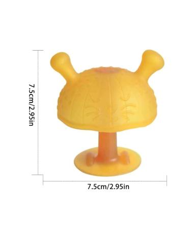 Silicone Mushroom Teether Toy for Babies | Teething Toy for 0-6 months | Soothes Gums & Sucking Needs | Hand Pacifier for Breastfeeding | BPA-Free - Buy Online on GoSupps.com