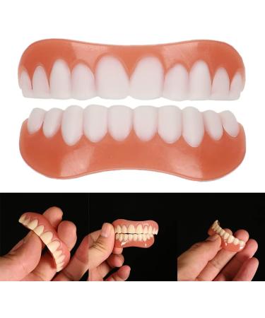 Press Teeth Veneer - Temporary Cosmetic Teeth for a Bright Smile | Light White Shade Fake Teeth for Men & Women - Buy Online on GoSupps.com