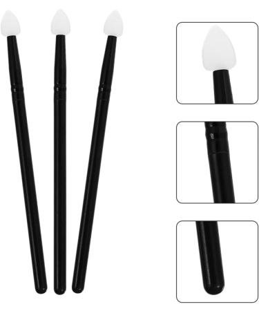 Baluue 3pcs Makeup Brush Eyeshadow Brush Eyeshadow Sponge Brush Makeup Applicator Plastic Handle Black - Buy Online on GoSupps.com