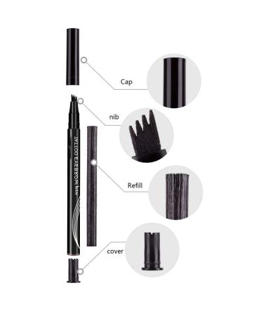 ZtigerZ 4-Tip Microblade Brow Pen Anjoize Eyebrow Pen (2 Pack Gray Brown) - Buy Online on GoSupps.com