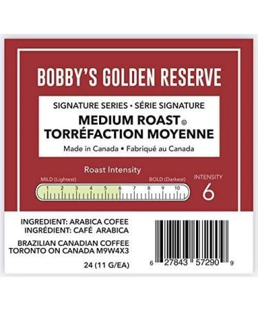 Bobby's Golden Reserve Medium Roast Coffee Compatible with Keurig K-Cup Brewers 24 Count - Buy Online on GoSupps.com