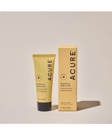 Acure Brightening Night Cream - Radiance Boosting Night Face Cream for Women & Men Hydrating & Revitalizing Moisturizer for Uneven Skin Tone & Dullness w/Chlorella Echinacea & Argan Oil - 1.7 fl oz - Buy Online on GoSupps.com