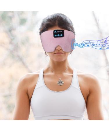 Soft Sleep Eye Mask Bluetooth Headband | Wireless Headphones SYPVRY | Adjustable for Sleeping, Meditation, Insomnia | Pink - Buy Online on GoSupps.com