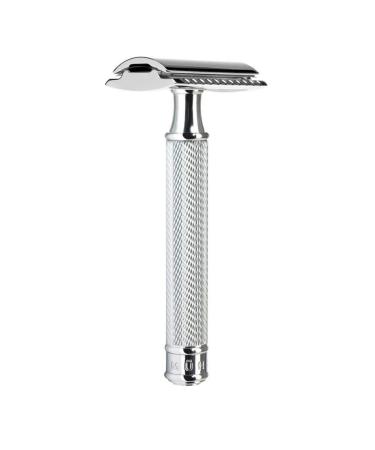 M HLE Chrome Silvertip Fibre Safety Razor Set - Premium Closed Comb Shaving Kit for Men | International Shipping Available - Buy Online on GoSupps.com