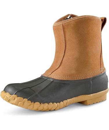 Guide Gear Men's Insulated Leather Duck Boots - 400g, Waterproof, Side Zip Winter Boots (Size 13, Tan) - Buy Online on GoSupps.com