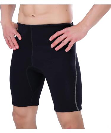 Men's 2mm Neoprene Wetsuit Shorts for Diving, Kayaking, Scuba Surfing - Large Black - Buy Online on GoSupps.com