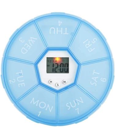 Brrnoo Automatic Medication Reminder with Timer | 7-Day Pill Organizer with Backlight - Blue - Buy Online on GoSupps.com