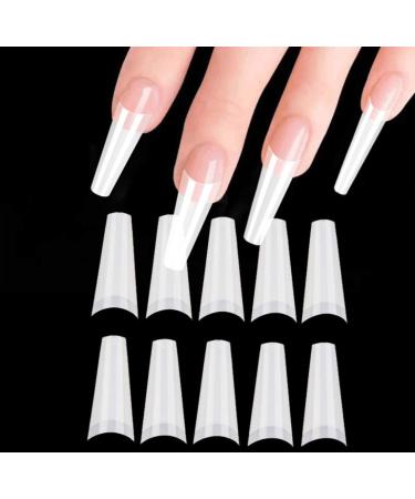 500 Pieces Natural Cowboy French Nail Tips - DIY Nail Art & Studios | 10 Sizes for Perfect Fit - Buy Online on GoSupps.com