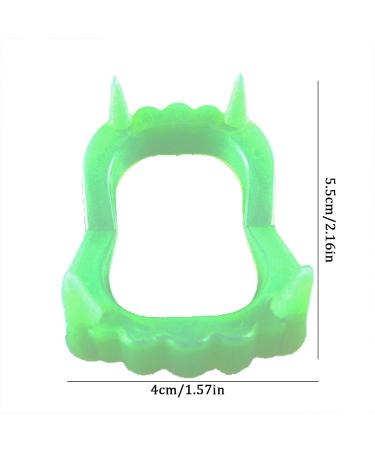 Buy Clicitina 10-Piece Halloween Luminous Teeth - Scary White & Green Dentures One Size | International Shipping - Buy Online on GoSupps.com