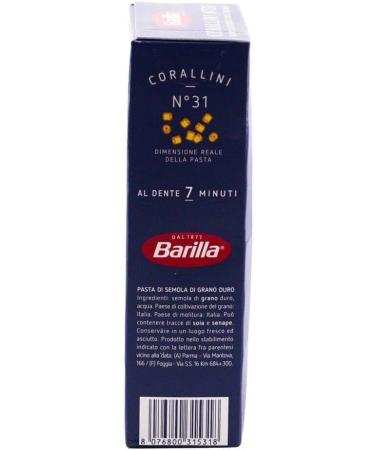  Italian Gourmet E.R. Barilla Corallini Pack of 20 Italian pasta No. 31 500g + Italian gourmet polpa 400g - Buy Online on GoSupps.com