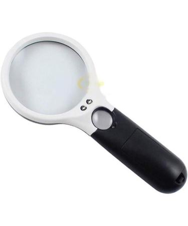 Magnifying Glass with 3 LED Lights 3X 45X Handheld Magnifier Senior Reading Super High Clarity Lightweight Good Times - Buy Online on GoSupps.com