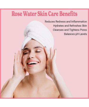 Natural Born Oils 4oz Rose Water Hydrosol 100% Pure and Natural Organic Steam-distilled Facial Toner Cleanser with Sprayer - Buy Online on GoSupps.com
